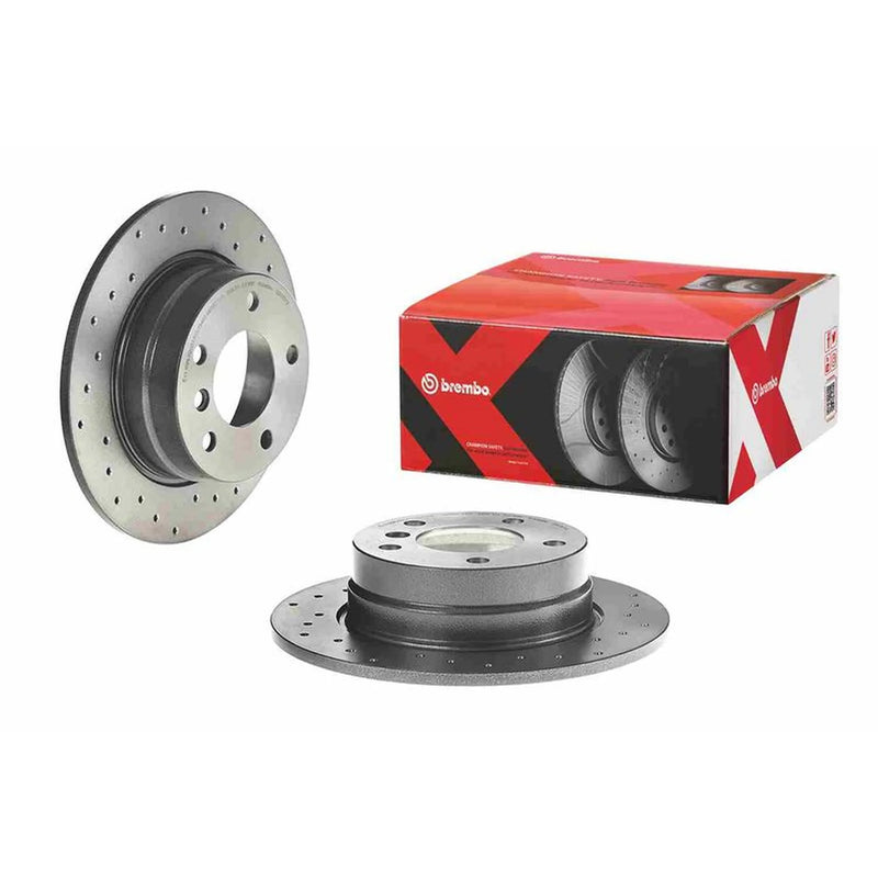 Brembo Xtra Rear Brake Perforated Discs & Pads fits BMW 1 2004-2011