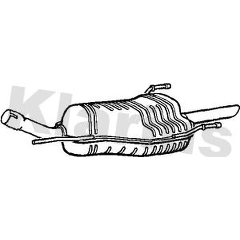 Klarius Box With Tail Pipe Rear fits Opel Astra G 1998-2005 1.6
