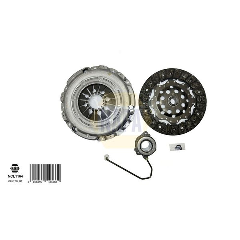 NAPA Clutch Kit Set 3pc fits Opel Astra H 2004-2010 1.9