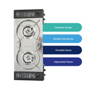 Leisureiwze Gourmet2 Double burner portable gas Cooking stove Leisurewize - Dynamic Drive