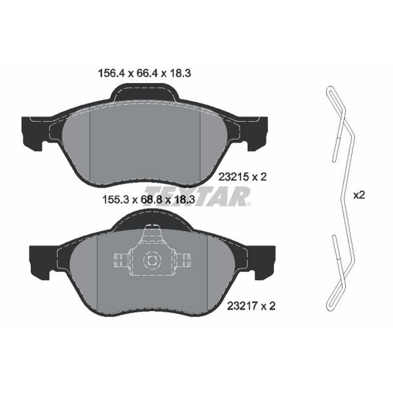 Textar Front Brake Pad Set 2321502