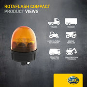 Hella Rotating Beacon Wide High fits Claas Xerion 2013 on