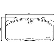 DON Rear Brake Pad Set fits Alexander Dennis Enviro100 2023 on