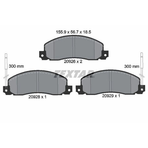 Textar Front Brake Pad Set 2092602