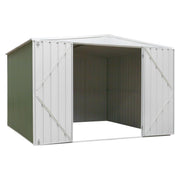 Dellonda Galvanised Steel Metal Garden Shed - Green Dellonda - Dynamic Drive