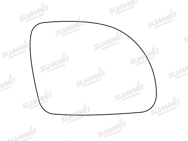 Summit Stick-On Standard Mirror Glass fits VW Beetle 99 on RHS Summit - Bars 4 Cars
