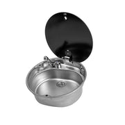 CAN Round Sink with Glass Lid 407mm Dia. (Waste and Tap Not Included) CAN - Dynamic Drive