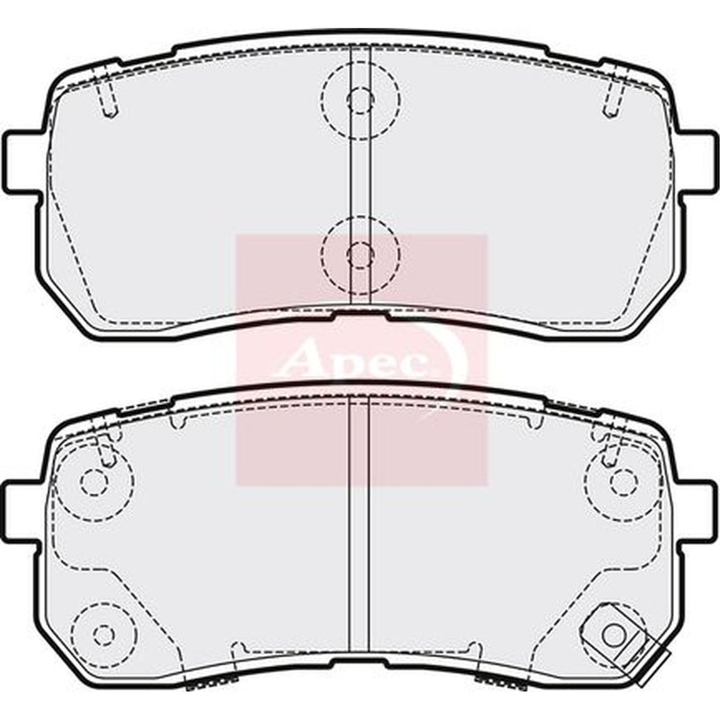 Apec Front & Rear Pads fits Kia Sorento III 2015-2020 2.2