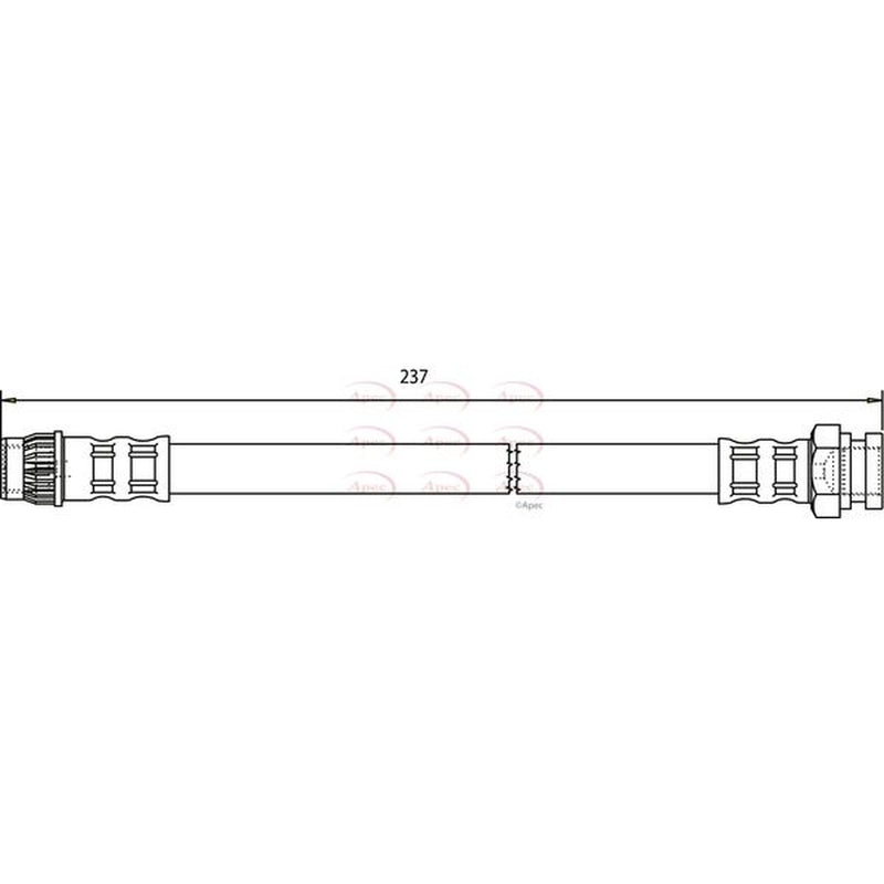 Apec Brake Hydraulic Hose Line Rear fits Citroën Berlingo First 2005-2011 1.6