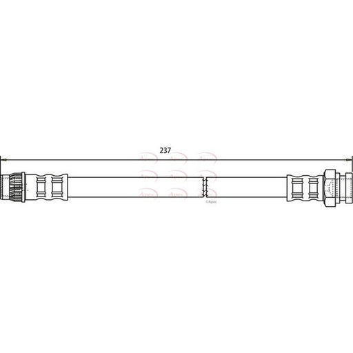 Apec Brake Hydraulic Hose Line Rear fits Citroën Berlingo First 2005-2011 1.6