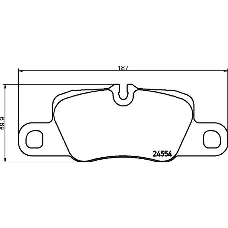 Mintex Rear Brake Pad Set fits Porsche Panamera 2009-2024 2.9 3.0 3.6 4.0 4.8