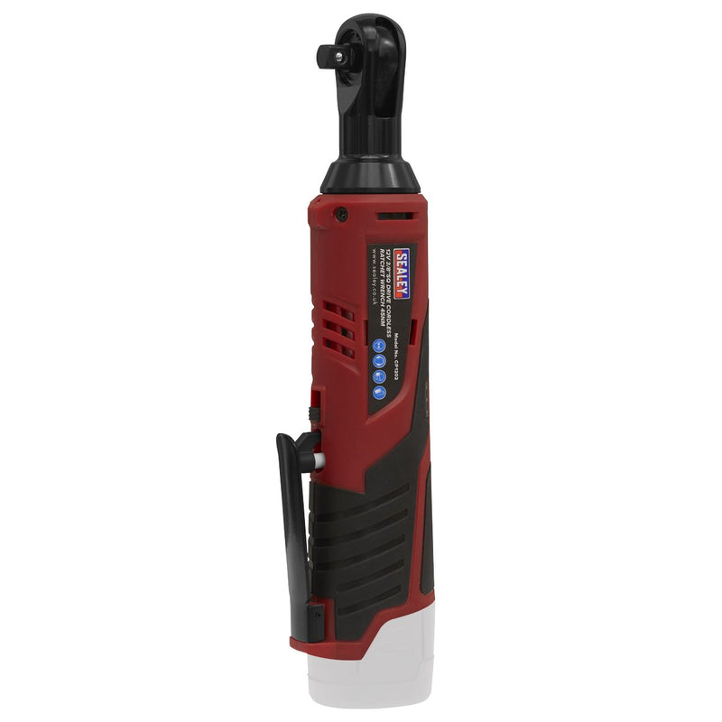 Sealey Cordless Ratchet Wrench Body Only 3/8" Drive 12V Heavy Duty LED Indicator Sealey  - Dynamic Drive