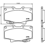 Mintex Front Brake Pad Set fits Toyota Land Cruiser 80 1990-1997 4.0 4.2 4.5
