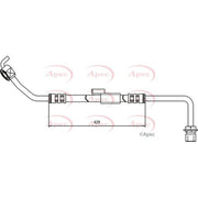 Apec Brake Hydraulic Hose Line Front Right fits Ford Transit 1985-2000