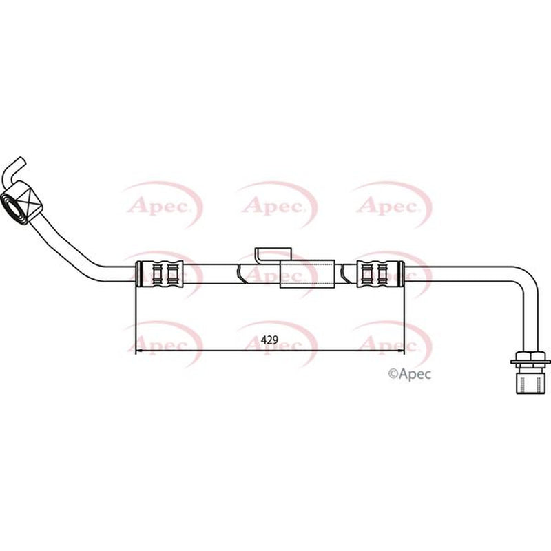 Apec Brake Hydraulic Hose Line Front Right fits Ford Transit 1985-2000