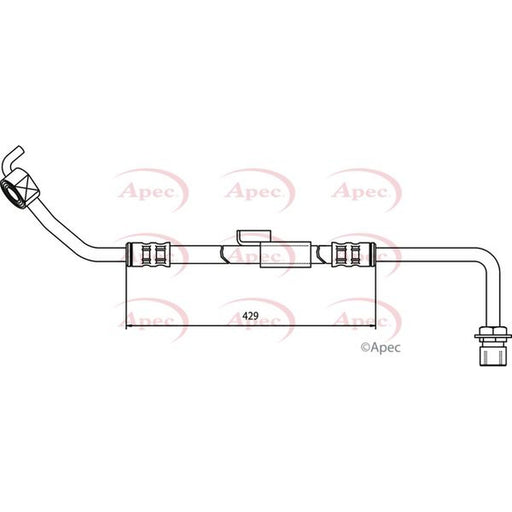 Apec Brake Hydraulic Hose Line Front Right fits Ford Transit 1985-2000