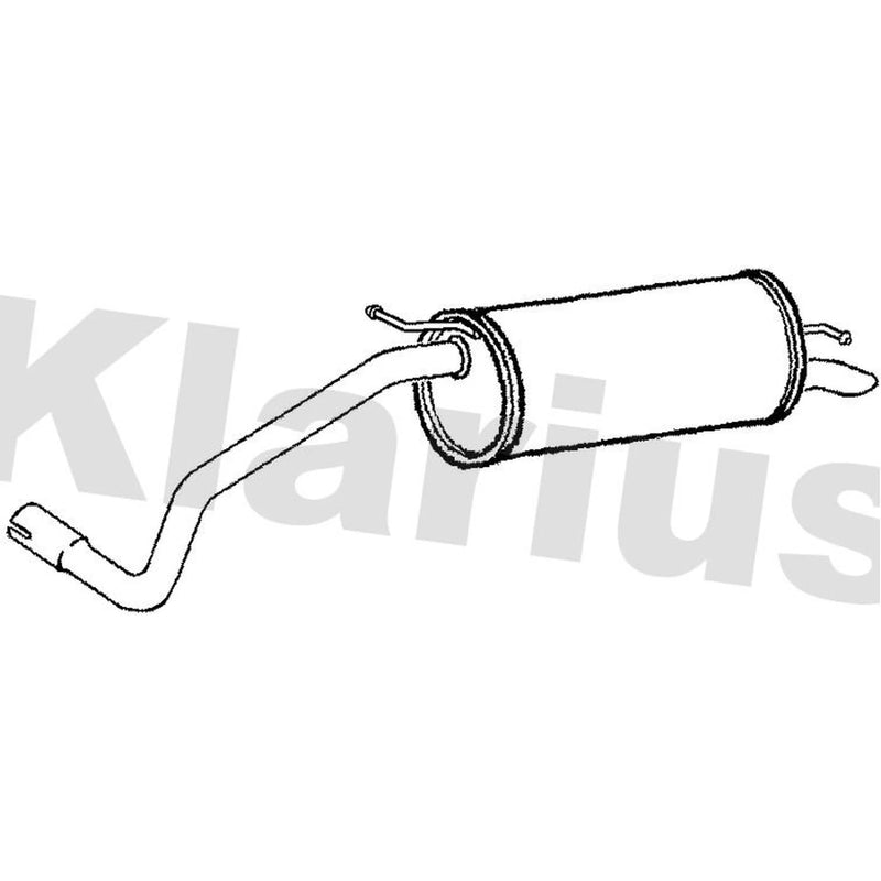 Klarius Box With Tail Pipe Rear fits Seat Ibiza 2002-2006 1.2