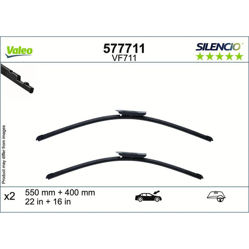 Valeo Aerotwin Front Wiper Blade Set 550mm + 400mm — 577711