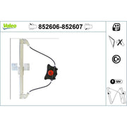 Valeo Electric Window Regulator Lifter Left Rear 852606