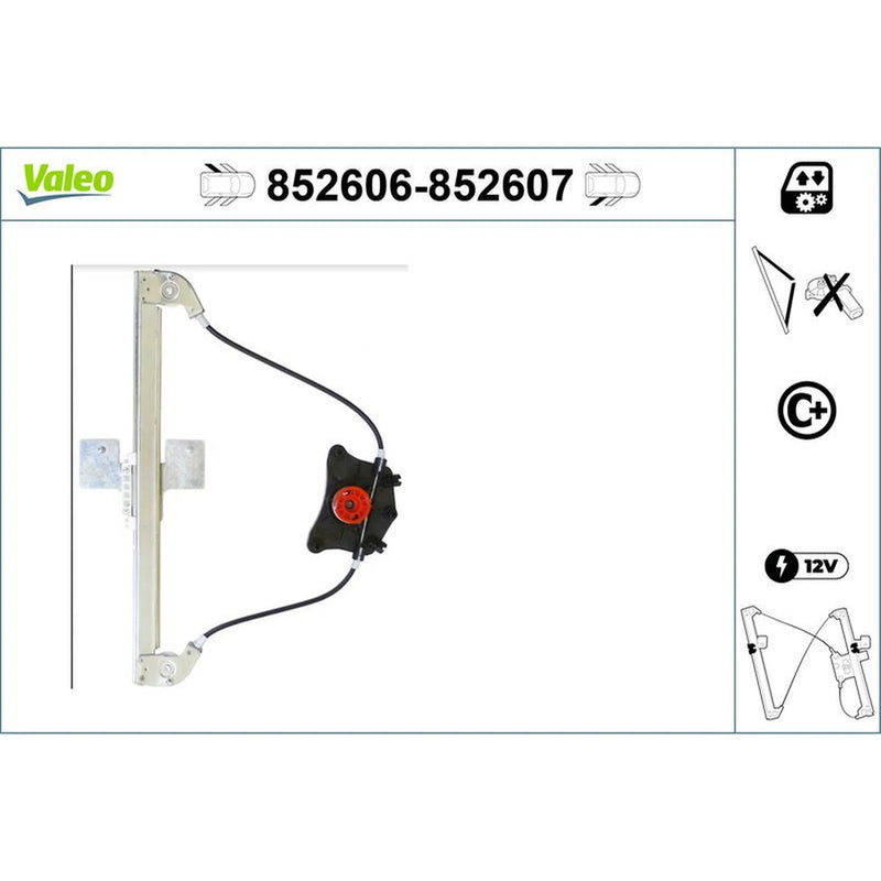 Valeo Electric Window Regulator Lifter Left Rear 852606