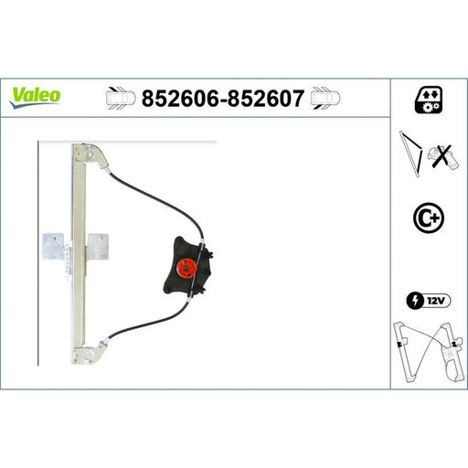 Valeo Electric Window Regulator Lifter Left Rear 852606