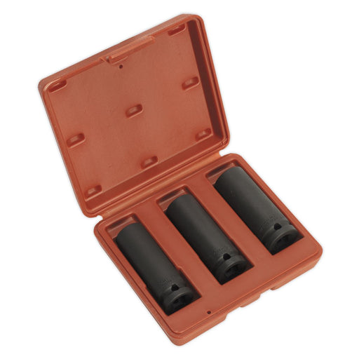 Sealey Impact Socket Set 3pc Deep 1/2"Sq Drive SX043 Sealey - Dynamic Drive