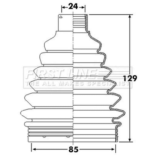 First Line Drive Shaft Bellow Kit Front Left Thermoplast fits Citroën Zx