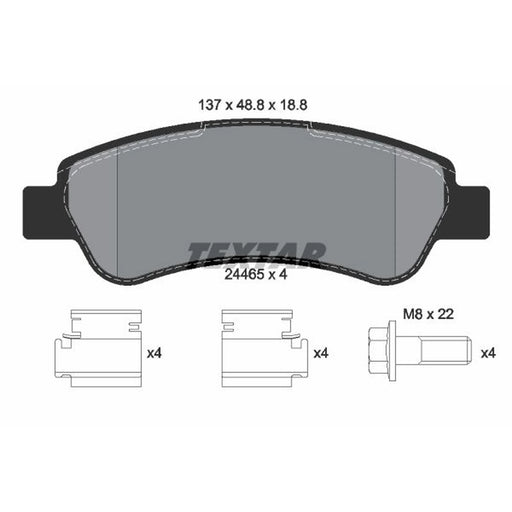 Textar Rear Brake Pad Set 2446501