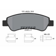 Textar Rear Brake Pad Set 2446501