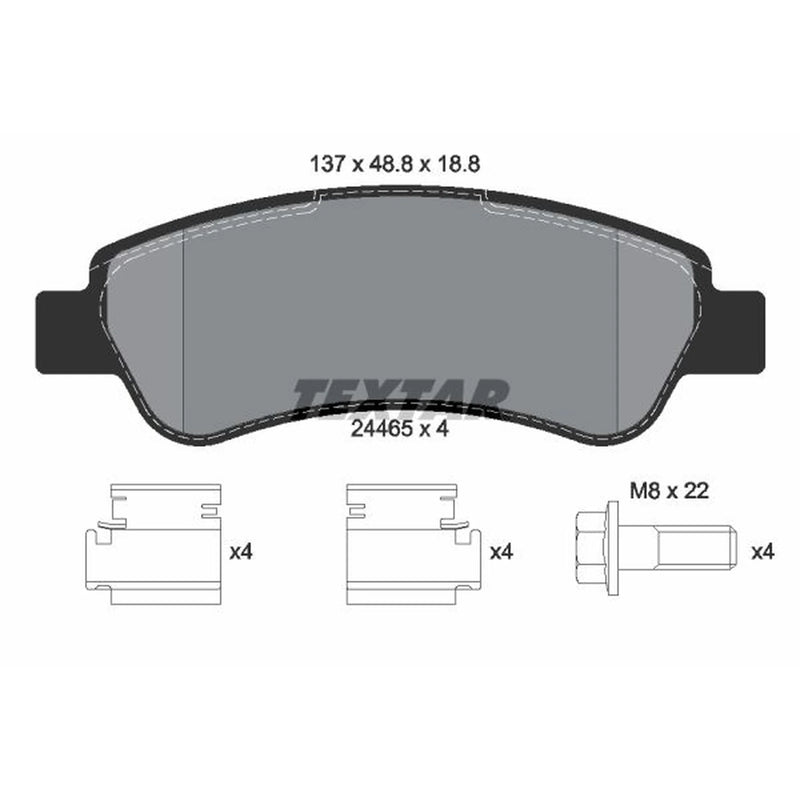 Textar Rear Brake Pad Set 2446501