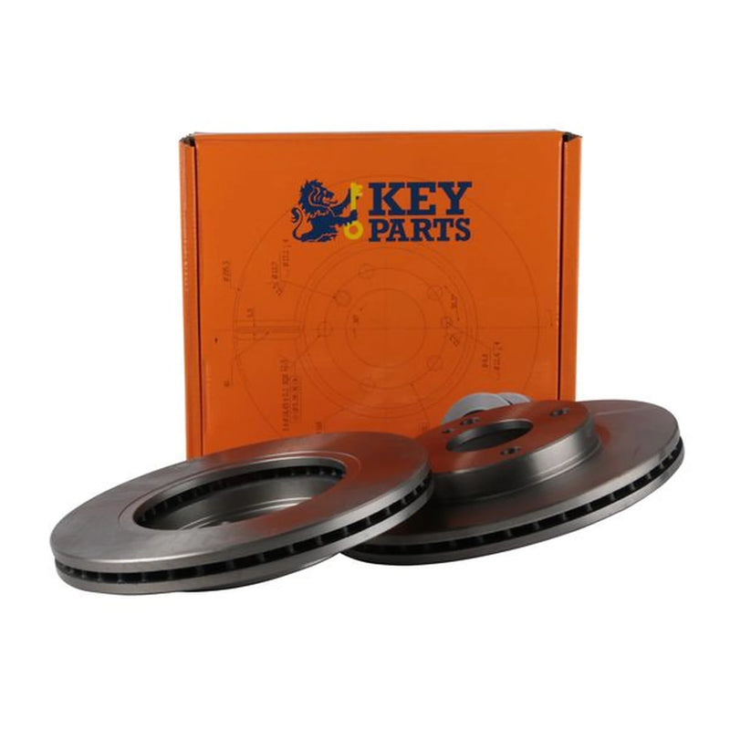 Key Parts Front Brake Vented Discs & Pads fits Ford Fiesta VI 2008-2018
