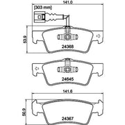 DON Rear Brake Pad Set fits VW California T5 Camper 2007-2009 1.9