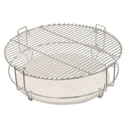 Dellonda Halfmoon Ceramic Heat Deflector Plates for Kamado BBQs 15"(38cm) 2pc Dellonda - Dynamic Drive