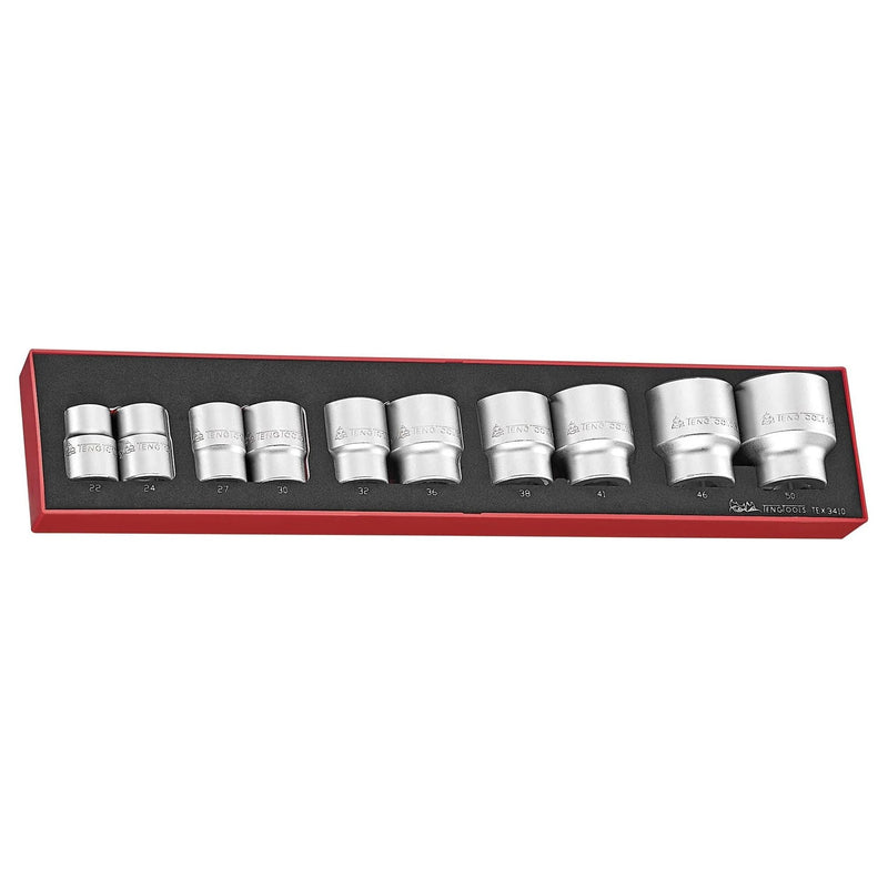 Teng Tools 3/4" Socket Set 6 pt FOAMX4 10 Pieces Teng Tools - Dynamic Drive