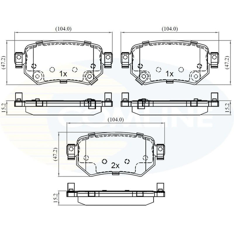 Comline Rear Brake Solid Discs & Pads fits Mazda 6 2012-2020 2.0 2.2 2.5