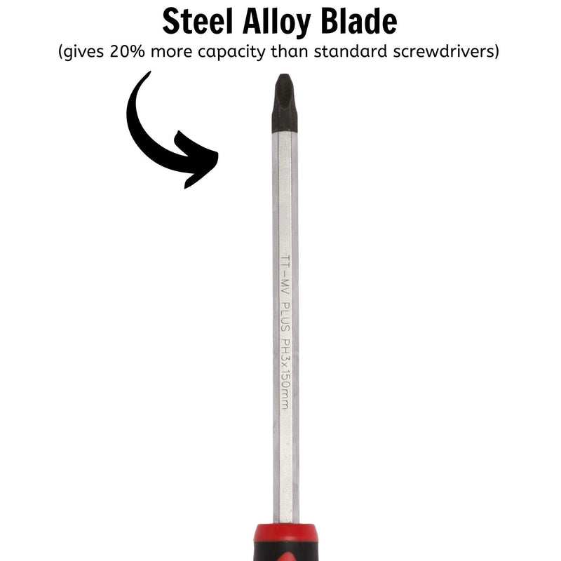 Teng Tools PH Screwdriver PH3 x 150mm XL Hex Shaft Teng Tools - Dynamic Drive
