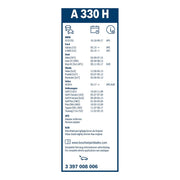 Bosch Aerotwin Wiper Blade 330mm — A330H fits Alpina XD3 2013-2018