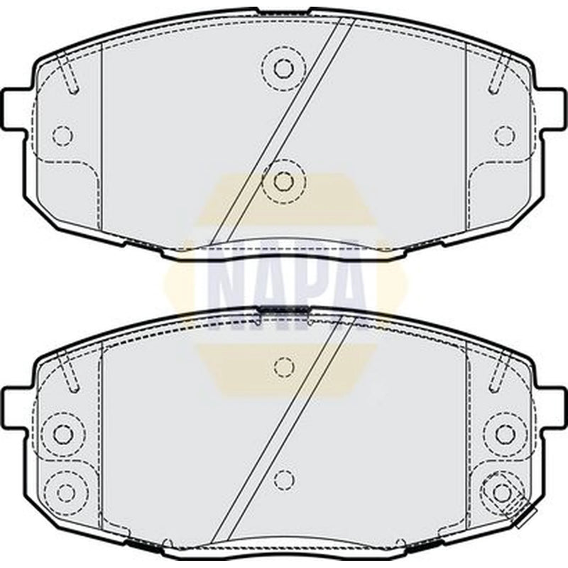 NAPA Front Brake Vented Discs & Pads fits Hyundai Kona 2017-2023 1.0 1.6