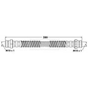 Borg & Beck Brake Hydraulic Hose Line Rear Left BBH7043