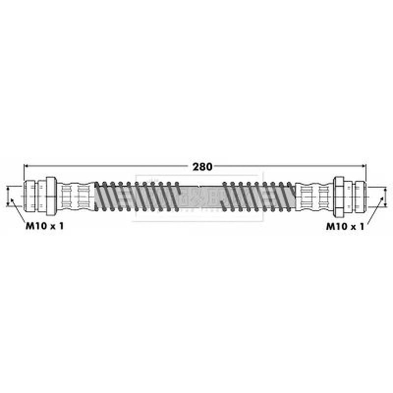 Borg & Beck Brake Hydraulic Hose Line Rear Left BBH7043