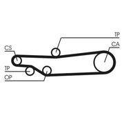 Continental CTAM Timing Belt Cambelt 113 Teeth fits Audi 100 C2 1977-1984