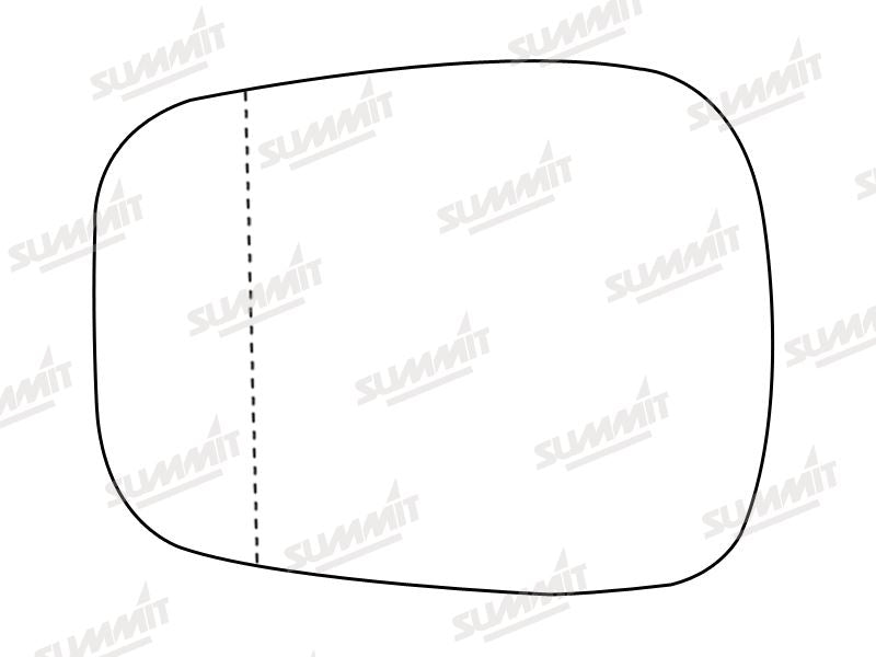 Summit Non-Heated Base Plate With Blind Spot Mirror Glass fits Renault Kangoo 01 on LHS RHS Summit - Bars 4 Cars