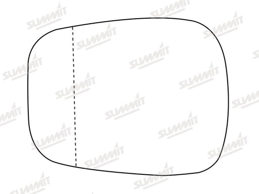 Summit Non-Heated Base Plate With Blind Spot Mirror Glass fits Renault Kangoo 01 on LHS RHS Summit - Bars 4 Cars