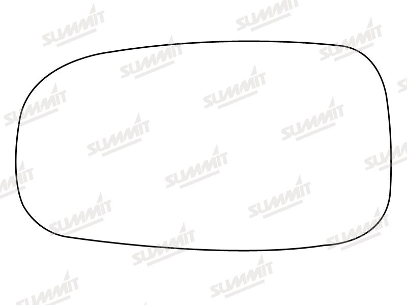 Summit Stick-On Standard Mirror Glass fits Saab 9 - 3 9 - 5 02 to 12 LHS Summit - Bars 4 Cars