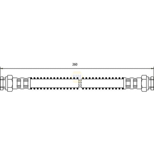 NAPA Brake Hydraulic Hose Line Rear Right fits Citroën Ax 1986-1994