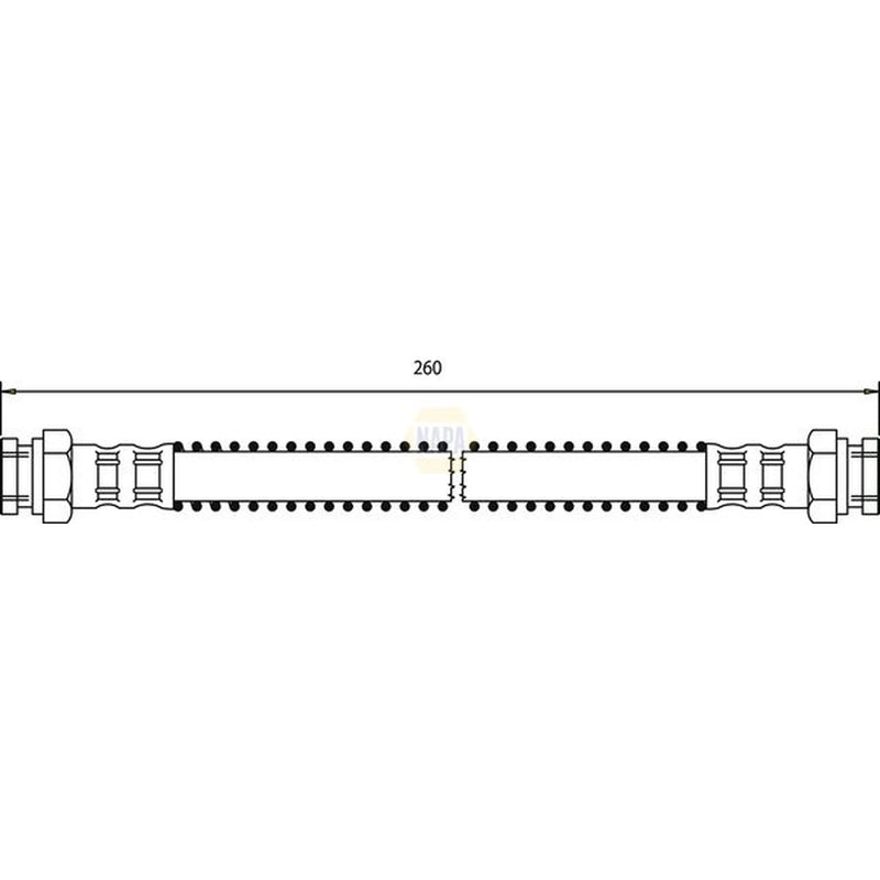 NAPA Brake Hydraulic Hose Line Rear Right NBH1347