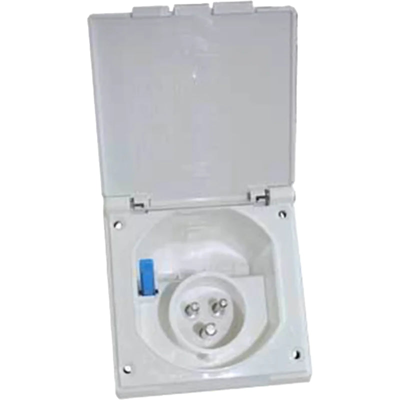 Fawo Mains Inlet 240V Flush White IP44 Rated