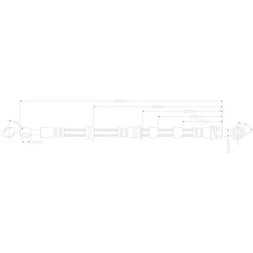 Juratek Brake Hydraulic Hose Line Front Right fits Mitsubishi Asx 2010 on