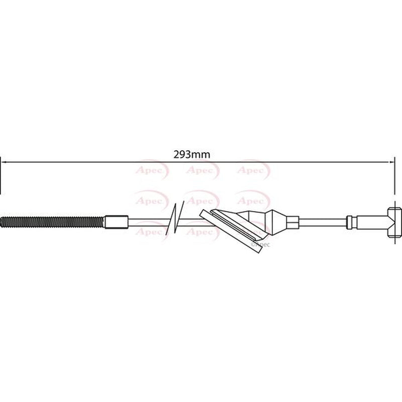 Apec Handbrake Cable Front fits Citroën Relay I 1994-2002 1.9 2.0 2.5 2.8