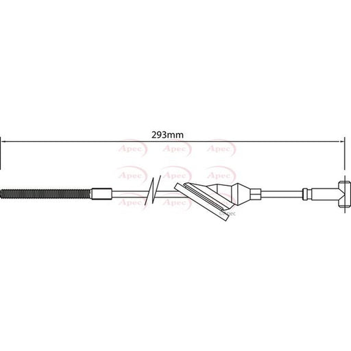 Apec Handbrake Cable Front fits Citroën Relay I 1994-2002 1.9 2.0 2.5 2.8